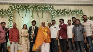 08/09/2024 அன்று மாலை டோல்கேட் தங்க மாளிகையில் இறால் ஜி லிங்கேசன் மற்றும் VAA  லிங்கேசன் அவர்களின்  L. விஷால் MD, L. சௌமியா MBA., ஆகியவர்களின் திருமண வரவேற்பு நிகழ்ச்சியில் கலந்து கொண்டப்போது.