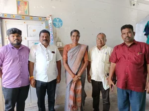தஞ்சை தளபதி நாகை மன்னன் மாவீரன் வருணகுலத்தான் அவர்களை சுதந்திர போராட்ட வீரராக இந்திய அரசு அறிவித்த தை கொண்டாடும் விதமாக விழாவை நாகையில் நடத்துவதற்கு ஒத்துழைப்பு தர வேண்டி திருமதி காளியம்மாள் அவர்களை சந்தித்து ஆதரவு பெற்ற போது.