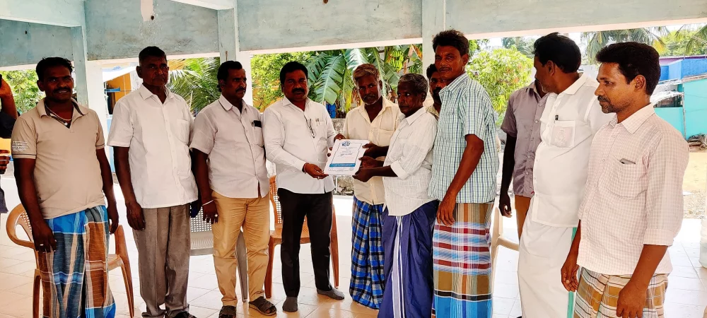 பரதவர் முன்னேற்றப் பேரவை சார்பாக முனைவர் தி.முத்து கண்ணப்பர் படைப்பான சங்க இலக்கியத்தில் நெய்தல்நிலம் நூல் வெளியீட்டு விழாவிற்கு செங்கல்பட்டு மாவட்டத்தில் உள்ள அனைத்து மீனவர் கிராமங்களுக்கும் அழைப்புக் கொடுக்கப்பட்டு நிகழ்ச்சிக்கு வருமாறு அழைத்த போது.