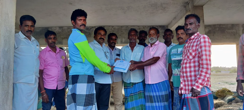 பரதவர் முன்னேற்றப் பேரவை சார்பாக முனைவர் தி.முத்து கண்ணப்பர் படைப்பான சங்க இலக்கியத்தில் நெய்தல்நிலம் நூல் வெளியீட்டு விழாவிற்கு செங்கல்பட்டு மாவட்டத்தில் உள்ள அனைத்து மீனவர் கிராமங்களுக்கும் அழைப்புக் கொடுக்கப்பட்டு நிகழ்ச்சிக்கு வருமாறு அழைத்த போது.