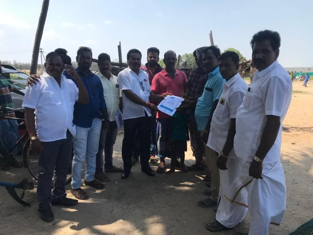 பரதவர் முன்னேற்றப் பேரவை சார்பாக முனைவர் தி.முத்து கண்ணப்பர் படைப்பான சங்க இலக்கியத்தில் நெய்தல்நிலம் நூல் வெளியீட்டு விழாவிற்கு செங்கல்பட்டு மாவட்டத்தில் உள்ள அனைத்து மீனவர் கிராமங்களுக்கும் அழைப்புக் கொடுக்கப்பட்டு நிகழ்ச்சிக்கு வருமாறு அழைத்த போது.