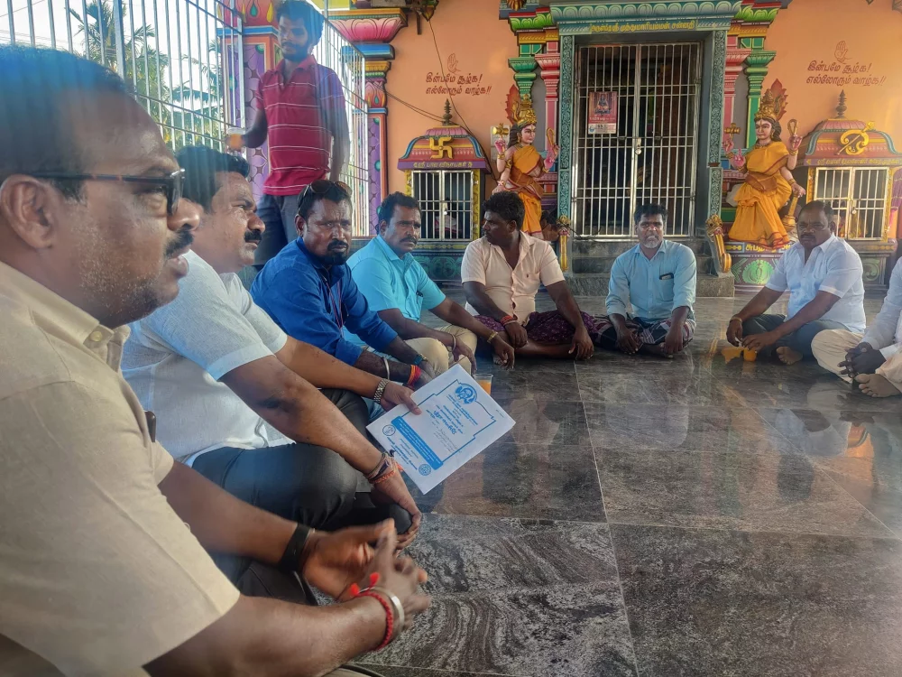 பரதவர் முன்னேற்றப் பேரவை சார்பாக முனைவர் தி.முத்து கண்ணப்பர் படைப்பான சங்க இலக்கியத்தில் நெய்தல்நிலம் நூல் வெளியீட்டு விழாவிற்கு செங்கல்பட்டு மாவட்டத்தில் உள்ள அனைத்து மீனவர் கிராமங்களுக்கும் அழைப்புக் கொடுக்கப்பட்டு நிகழ்ச்சிக்கு வருமாறு அழைத்த போது.