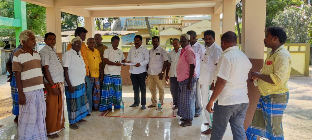 பரதவர் முன்னேற்றப் பேரவை சார்பாக முனைவர் தி.முத்து கண்ணப்பர் படைப்பான சங்க இலக்கியத்தில் நெய்தல்நிலம் நூல் வெளியீட்டு விழாவிற்கு செங்கல்பட்டு மாவட்டத்தில் உள்ள அனைத்து மீனவர் கிராமங்களுக்கும் அழைப்புக் கொடுக்கப்பட்டு நிகழ்ச்சிக்கு வருமாறு அழைத்த போது.