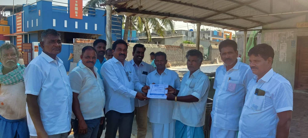 பரதவர் முன்னேற்றப் பேரவை சார்பாக முனைவர் தி.முத்து கண்ணப்பர் படைப்பான சங்க இலக்கியத்தில் நெய்தல்நிலம் நூல் வெளியீட்டு விழாவிற்கு செங்கல்பட்டு மாவட்டத்தில் உள்ள அனைத்து மீனவர் கிராமங்களுக்கும் அழைப்புக் கொடுக்கப்பட்டு நிகழ்ச்சிக்கு வருமாறு அழைத்த போது.