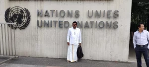 இன்று சுசர்லாந்து நாட்டிலுள்ள ஐநா சபையில் மீனவர்களுக்கு வழங்கக்கூடிய மானியங்களை நிறுத்துவது சம்பந்தமான தீர்மானத்தை எதிர்ப்பு தெரிவிக்கும் விதமாக இந்தியாவிலிருந்து மீனவப் பிரதிநிதிகள் வந்து நமது நியாயமான கோரிக்கையை ஐநா சபையில் நேற்று முன்வைத்தோம்.