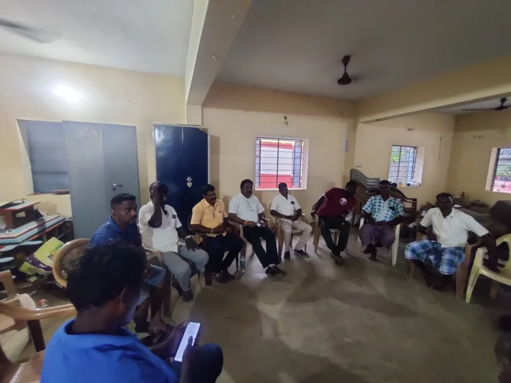 29.06.25செங்கல்பட்டு மாவட்டம் கல்பாக்கம் அடுத்த உய்யாலி குப்பம் கிராமத்தில் இளைஞர்களுக்கான பரதவர் அரசாணை விழிப்புணர்வு கருத்து பட்டறை மற்றும் பரதவர் மக்களின் அரசியல் எழுச்சி கருத்தரங்கம்ஆகியவை நடத்துவது சம்பந்தமாக நிர்வாகிகளின் ஆலோசனைக் கூட்டம் நடைபெற்றது