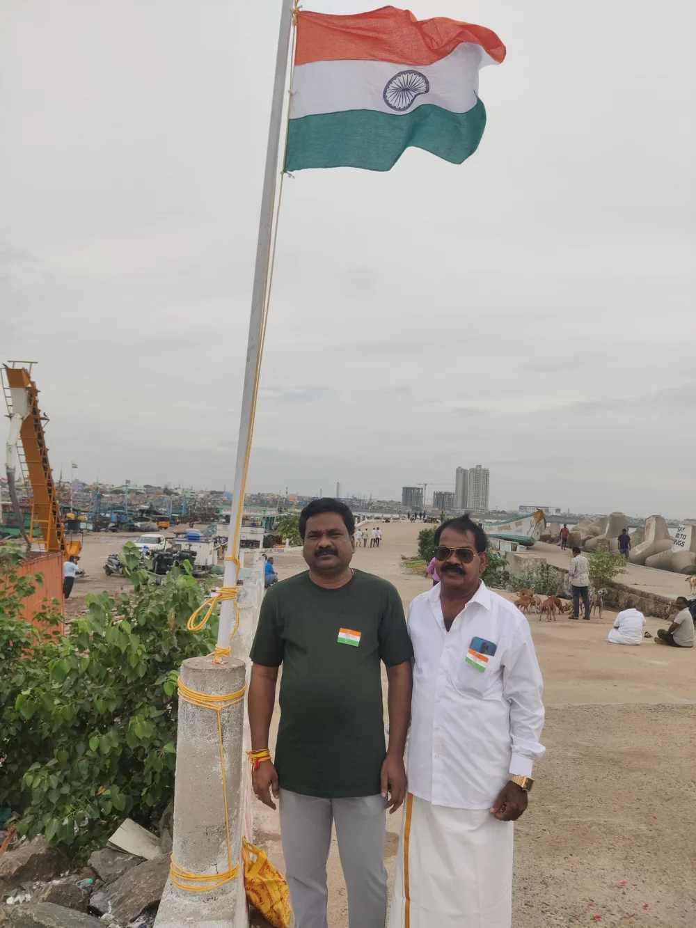 சென்னை காசிமேடு மீன்பிடித் துறைமுக  பகுதியில் 79 ஆவது சுதந்திர தின விழா 15/08/2025 சிறப்பாக கொண்டாடப்பட்டு அதில் உரையாற்றியபோது.