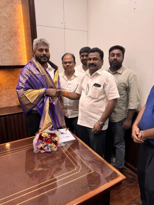 மாண்புமிகு தமிழக  நிதியமைச்சர் மரியாதைக்குரிய மரிய வில்சன் அவர்களை சந்தித்து வாழ்த்து தெரிவித்த போது.
