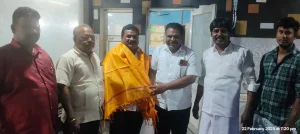 தஞ்சை தளபதி நாகை மன்னன் மாவீரன் வருணகுலத்தான் அவர்களை சுதந்திர போராட்ட வீரராக இந்திய அரசு அறிவித்த தை கொண்டாடும் விதமாக விழாவை நாகையில் நடத்துவதற்கு ஒத்துழைப்பு தர வேண்டி கவுன்சிலர் பா.அங்குதன் அவர்களை சந்தித்து ஆதரவு பெற்ற போது.